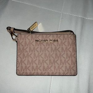 Michael Kors pastel Pink Logo ID Wristwallet